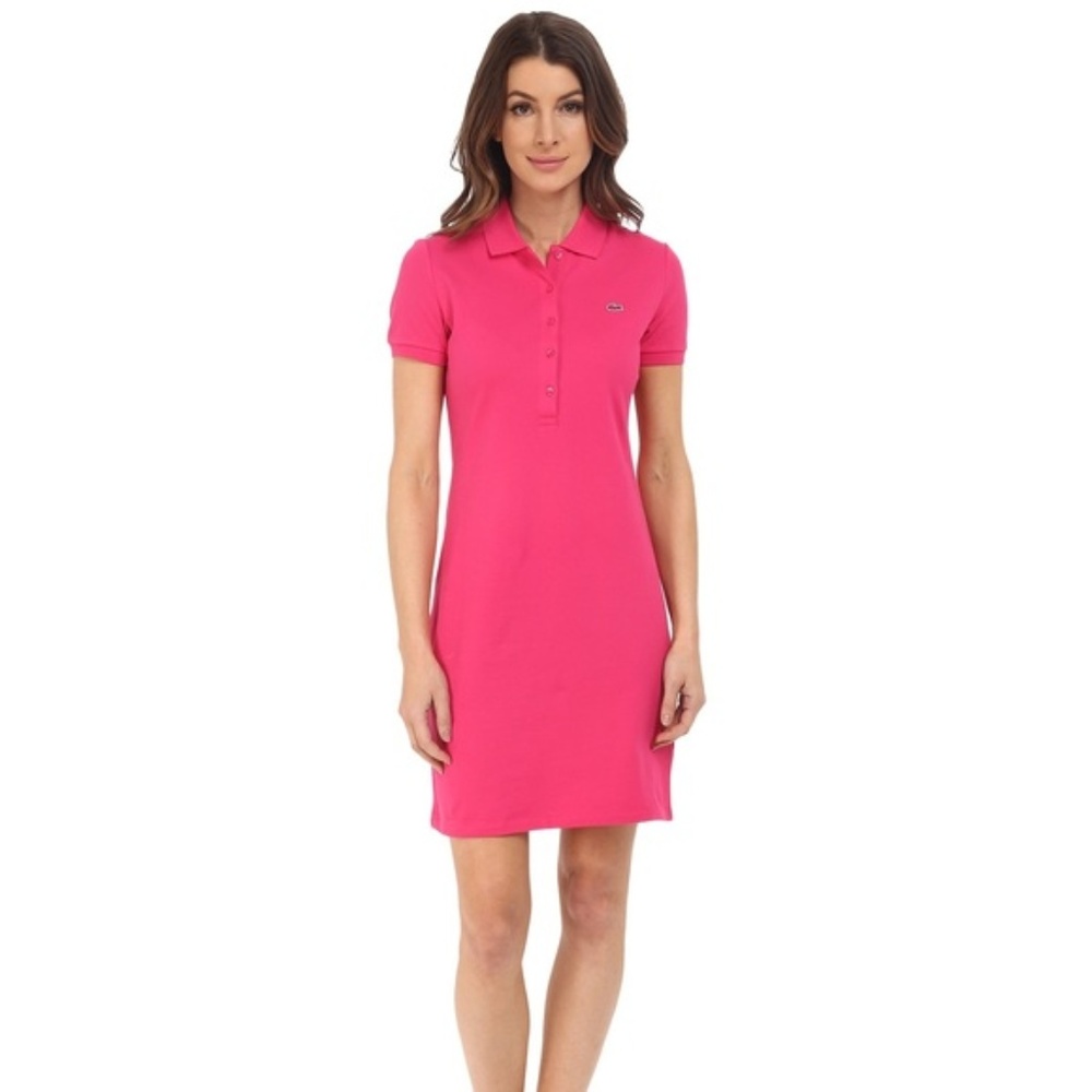 Lacoste Bright Pink Polo Mini Dress